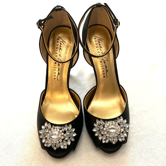 Badgley Mischka Shoes - Badgley Mischka Rhinestone Embellished Heels